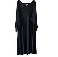 Antthony Design Originals Black Knit Capelet Midi Dress ( LARGE ) NWT $99.00