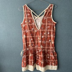 4-Way Reversible & Adjustable Tunic Top Floral Plaid Vintage Retro Layering Vest
