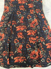NEW Peruvian Connection Linen Floral Dress black orange green latter lace size 8