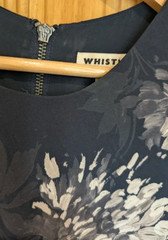 Whistles size 14 Navy & Grey flower print smart / formal dress