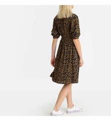 La Redoute Leopard Buttoned Down Shirt Dress Size 10 Belted Fitted RRP £65