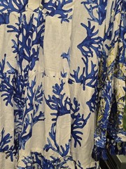 Antica Sartoria Boho Blue Coral Reef Tassel Mini Dress – Mediterranean Style New