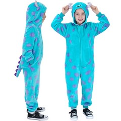 Rabtero Blue Monster Kids Costume: Bodysuit for Boys & Girls – Halloween, Xmas,