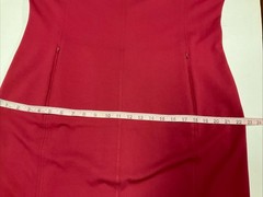 NWOT Winter Silks Dress L Knit Long Sleeve Zip Pockets L Raspberry Red