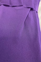 FUZZI Viola Purple Flutter Sleeve Cape Capelet Tulle Mesh Bodycon Dress XS 0/2