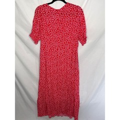 Boden Red White Floral Patterned Midi Corinne Dress Size US 20-22L UK 22L EUC
