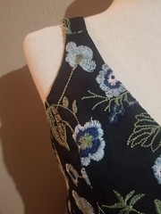 BCBG Generation Floral Embroidered Cut Out Sleeveless Fit & Flare Dress Size6