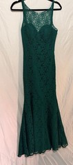 Morilee Madeline Gardner Emerald Green Lace Mermaid Formal Gown Dress US 6