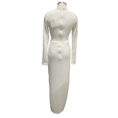 Lulus Love Lasts Forever White Sequin Long Sleeve Maxi Dress Size XS NWT