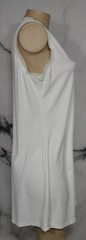 NAUTICA White V Neck Athleisure Sleeveless Dress XL Sheer Trim Stretch Nylon