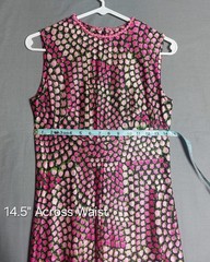 Hand Sewn Dress Womens Small Maxi Bricbrac Trim Vintage SEE MEASUREMENTS
