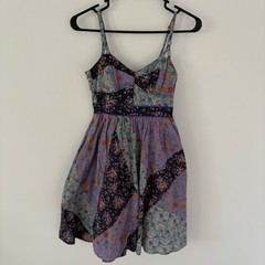 Anthropologie Maeve Dress Size 2 Patchwork Floral Boho Sundress Smocked Back*U7