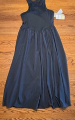 NWT Zella Effortless Hybrid Racerback Midi Dress Womens Sz Medium Athletic Black