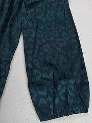 Shein Satin Green Boho Ruffle Long And Elastic Sleeve Size 8/10 (M) Casual