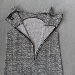 Mercer and Madison Dress Womens 8 Gray Mini Shift Sleeveless Office Cocktail