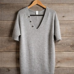 BCBGeneration S Heather Grey V-Neck Sweater Dress Drape Cozy Small NWT RV $98