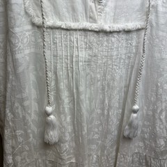 Lola Australia Size S Tiered Boho Maxi Dress White Lined 100% Cotton