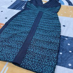 Herve Leger Bandage Bodycon Dress Size S Small Green Elastic Sleeveless Zip