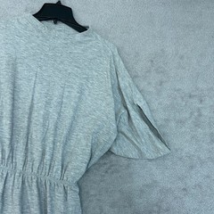 Prologue Women&rsquo;s M Midi Dress Dolman Sleeve Elastic Waist Gray Heather P0865