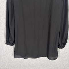 Lulus Dress Medium Flowy Puff Sheer Twee Career Church Shift Quiet Whimsigoth
