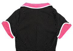 130114 Black & White Polka Dot Peggy Sue Dress Sourpuss Rockabilly Medium M