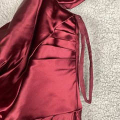 ChicSew Women&rsquo;s 36 Bust Red Burgundy Polyester Off the Shoulder Formal Dress