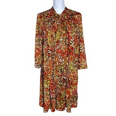 KUT From the Kloth Robyn Shift Short Dress sz 8 Earthtones Boho Casual Festival
