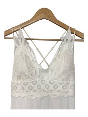 J for Justify Off White Maxi Lace and Gauze Dress Size M