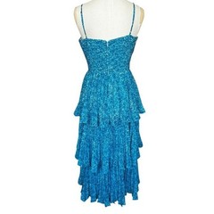 NWT AMUR Belinda Bow Dress inOmbre Teal Tropic Floral Size: 6
