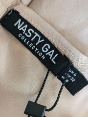 Nasty Gal NWT Women&rsquo;s Size 0 Pencil Straight Slip Dress Beige Taupe Long