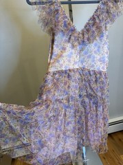 DX Collection Size M Layered Ruffle Mini Dress Floral NWT $215