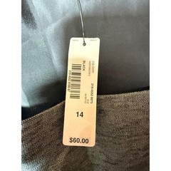 Worthington Women Gray Black Textured Sheath Dress Sz 14 NWT Square Neck Pockets