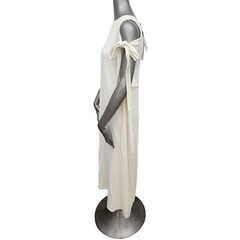 HELMUT LANG NWT Ivory Midi Dress Shoulder Tie Extra Small XS