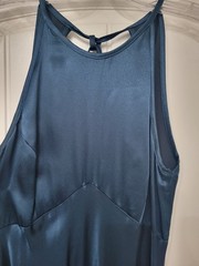 Vintage 90s PEACOCK blue Sleeveless Long Dress Size