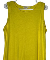 Candace Cameron Bure Sunkissed Sleeveless Midi T Shirt Dress M Sunshine Yellow