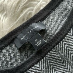Ann Taylor Herringbone Flounce Sweater Dress