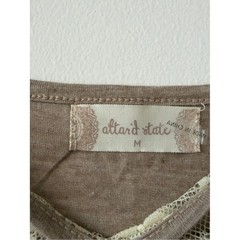 Altar&rsquo;d State Soft Taupe Lace-Trim Top