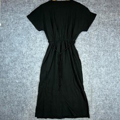 Revolve Z Supply Maryn Wrap Midi Dress Womens XS Black Rope Belt Neutral LBD