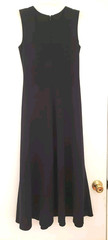 EMPORIO ARMANI Dress LBD Cady Midi Black S/S 2021 Fit Flare Quiet Luxury