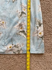 Aloha Republic Authentic Hawaiian Dress Large Sleeveless Blue Floral Cotton USA