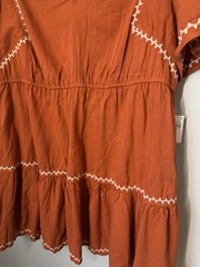 NWT Old Navy Waist-Defined Embroidered Mini Dress In Ginger Spice Sz XXL