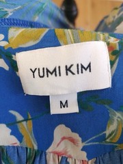 Yumi Kim Women&rsquo;s Blue Sleeveless Floral Print Sleeveless Wrap Mini Dress Size M