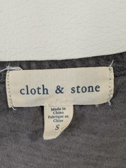 Anthropologie Cloth & Stone Midi Dress S Gray Acid Wash Cold Shoulder Minimilast