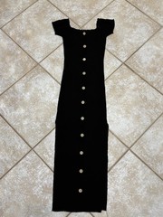 Codigo Black Ribbed Midi Bodycon Tank Dress – Women&rsquo;s Size Large