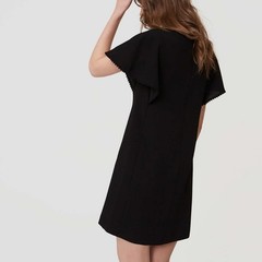 NEW Women&rsquo;s LOFT Black Pom Pom Shift Dress Size 2 XS