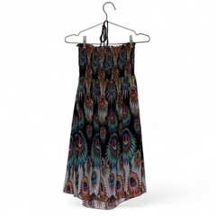DKNY Peacock Print Boho Tiny Dres