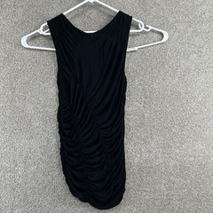 Kenar Women&rsquo;s Dress Size Large Black Sleeveless Pullover Rouched