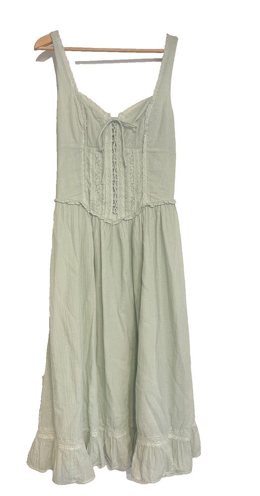 American Eagle Floral Maxi Tank Fairy Dress Boho Fairy Babydoll Top Renfair