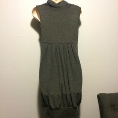 ACTIVE BASIC Womens&rsquo; Knit Summer Cowl neck Gathered Hem Mini Dress Sz M (L*)