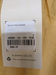 NEW BNWT SIZE 8 ALBARAY Buttercup Yellow Tiered sun dress
